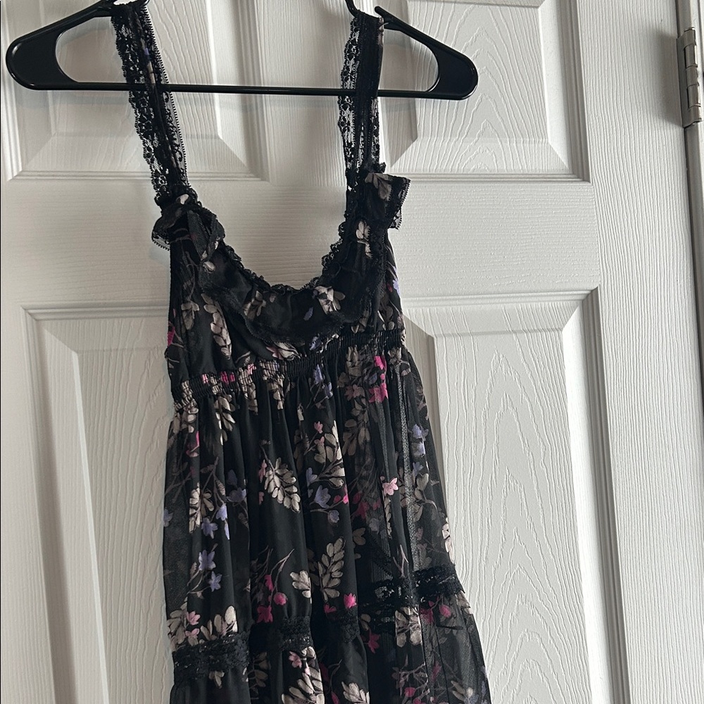 Floral Lace Trim Slip Dress - Picture 9 of 13